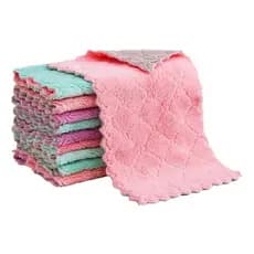 10 Toalhas Para Limpeza Doméstica Fleece Dupla Pano Especial