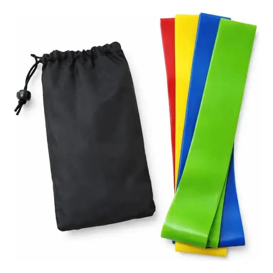 Kit Mini Band 4 Intensidades Faixa Elástica Exercício Treino
