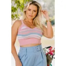 Camisola de malha curta feminina de verão em tecido modal