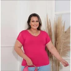 Novas camisetas femininas plus size