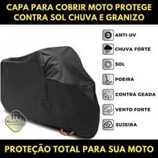 Capa De Cobrir Moto Térmica BMW Dragstar Honda Kawasaki Tiger Tamanho XGG Grande Cor Preto