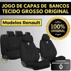 Capa de Banco De proteção Para Banco De Carro Automotivo Tecido Grosso Modelos Renault Sandero Clio Logan Duster Oroch