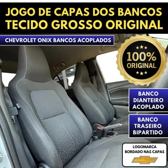 Capa Banco Automotivo Chevrolet Onix Plus, Onix LTZ, Onix Hatch Tecido Grosso