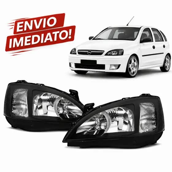 Par Farol Corsa Hatch Sedan Montana 2003 2004 2005 2006 2007 2008 2009 2010 2011 2012 Mascara Negra