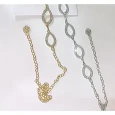 1 peça elegante temperamento dourado prata infinito strass cinto simples—Lágrima