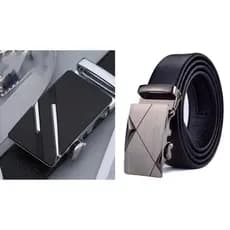 KIT 2 Cintos Tradicional Luxo Social Masculino Em Couro Sintetico Preto