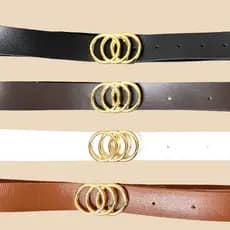 Kit 4 Cinto Feminino da Moda argola Tripla