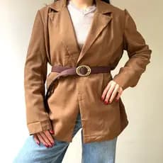 Kit 2 Cinto Feminino da Moda Redondo Camurça