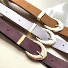 Kit 3 Cinto Feminino da Moda Amendoado Camurça