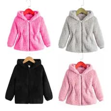 Blusa de frio Menina Infantil Pelinho com Capuz feminina TOUCA Tedy Casaco Teddy Ted JAQUETA  INFANTIL Roup Frio Moletom