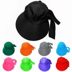 Kit 10 Viseira Feminino Moda Verão Aba Larga Varias Cores