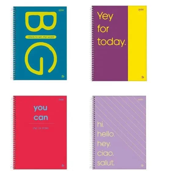 Caderno Espiral Universitário Capa Dura 80 Folhas Bright - Jandaia