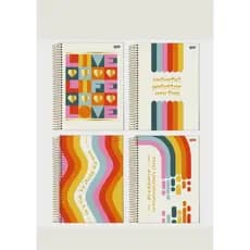 Caderno Espiral - 10 Matérias -  Capa Dura 160 Folhas Wish Jandaia