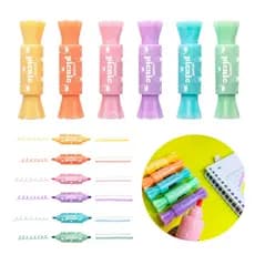 Kit 6 Mini Marca-Texto 2 em 1 -  Bombom Picnic