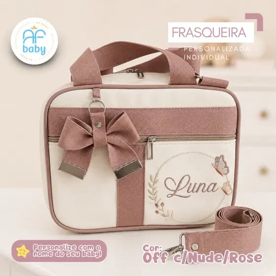 Frasqueira Maternidade Personalizada com Nome do Bebê