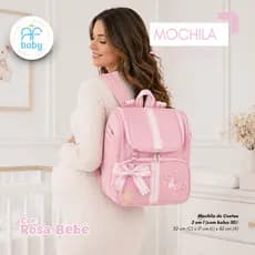 Mochila Maternidade Bordada  com Borboleta l Laço l Térmica e Impermeável