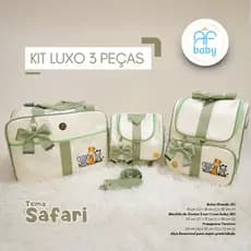 Kit Maternidade 3 peças Luxo -  Safari | Urso príncipe | Astronauta (Menino)