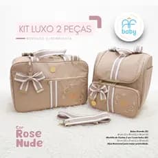 Kit Bolsa Maternidade 2 Peças Mamãe Bebê  menina - Kit Mala Grande Mochila Maternidade 2 em 1