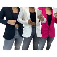 BLAZER FEMENINO ALFAITARIA PREMIUM PERFEITO PARA TRABALHO E CAIMENTO LUXUOSO M G GG