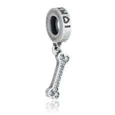 Berloque Osso Pet com Zircônia Cristal