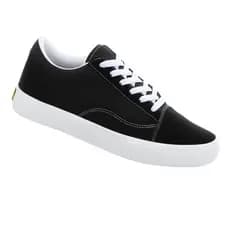 Tênis Casual Unissex Preto com Sola Branca Adulto Feminino e Masculino