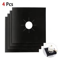 Protetor Fogão A Gás capa do forro kit com4 Clean Mat Pad Cozinha Fogão A Gás Fogão Protetor Acessórios de Cozinha-envio imediato