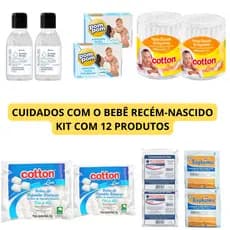 Kit Bebê  Recém Nascido Cuidados Maternidade Mãe e Bebê Pós Parto 12 Produtos