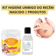 Kit Higiene Do Coto Umbilical Do Bebê 2 Itens