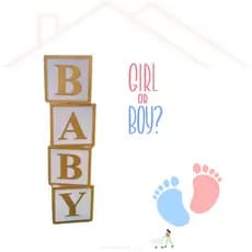 Cubos Baby Pintado / Decoração de Festa / Decoração Chá de Bebê e Revelação MDF 30CM