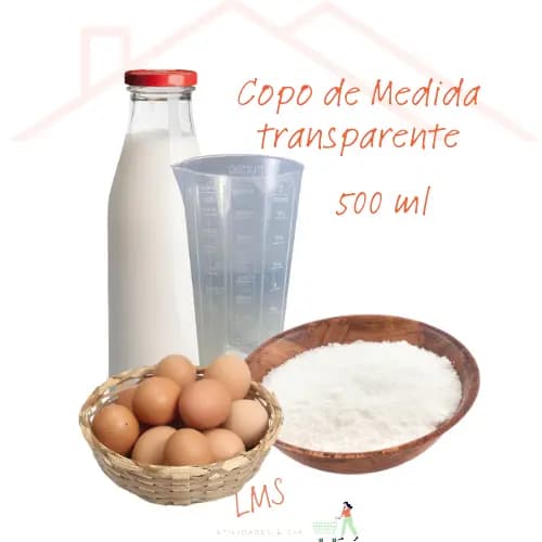 COPO MEDIDOR GRADUADO COM BICO DOSADOR NUMEROS GRAVADOS NÃO SAI PLASTICO TRANSAPARENTE 500ML