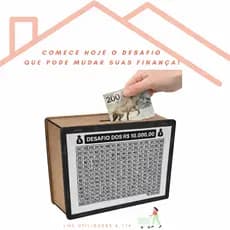 Cofre desafio 10 Mil Reais |Quadro para guardar Dinheiro | Desafio das Economias | Cofrinho Financeiro