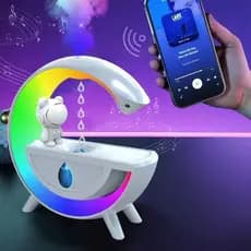 Caixa de som com Umidificador antigravidade  conectado a alto-falantes Bluetooth