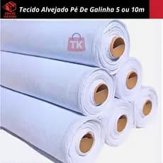 Tecido Alvejado Pé De Galinha Pano De Prato, Rolo com 5 ou 10 Metros