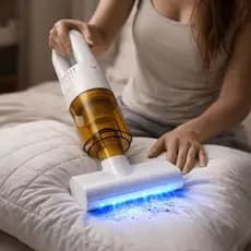 Aspirador de Pó UV Portátil – Sem Fio, Recarregável USB, Ideal para Carro, Cama e Sofá