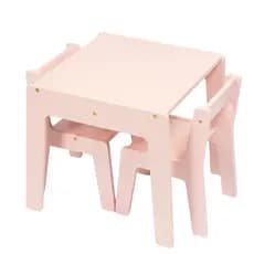 Mesa com cadeira infantil pintura laca conjunto kit mdf branco mesinha estudo duas cadeirinhas para atividades desenho