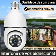 Mini IP Câmera Wifi sem fio visão noturna microfone auto falante acesso remoto aplicativo