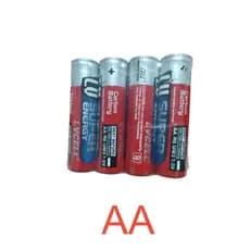 Kit  Pilha Comum Baterias SUPER ENERGY - Durabilidade Tamanhos AA - Aries Shop