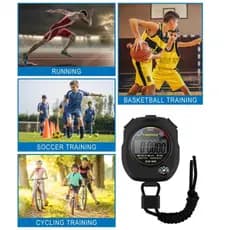 Cronômetro Digital Profissional Esportivo 1/100s Alarme Hora Data Bússola Portátil OI5749 - Aries