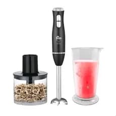 Mixer Turbo 2 em 1 Kian 500W | 2 Velocidades | Copo Medidor 700ml e Mini Processador 650ml Preto