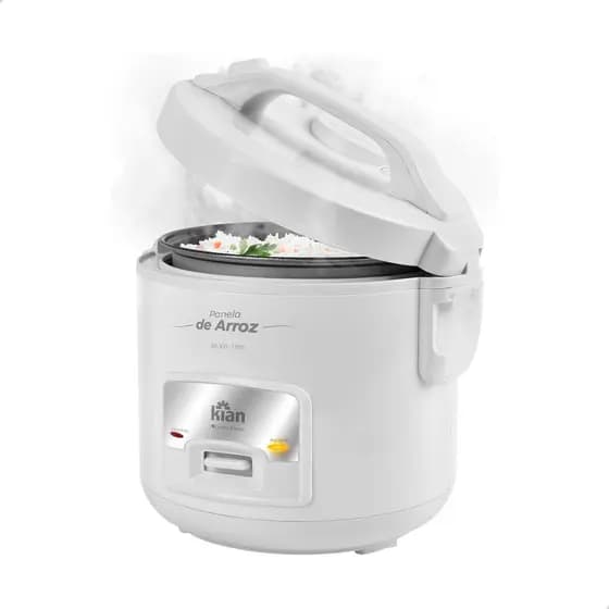 Panela Arroz Branca Elétrica Kian 5 Xícaras Função Aquecer