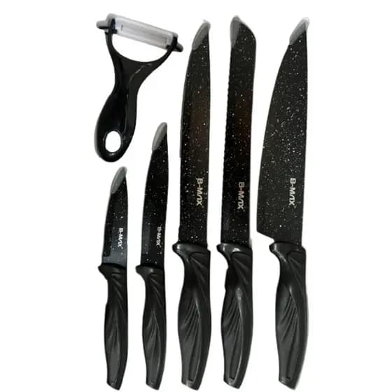 Faca de cozinha kit utensílios gourmet Preto