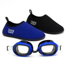 Kit Sapatilha Aquática Duck Way  Óculos de Natação Brinde