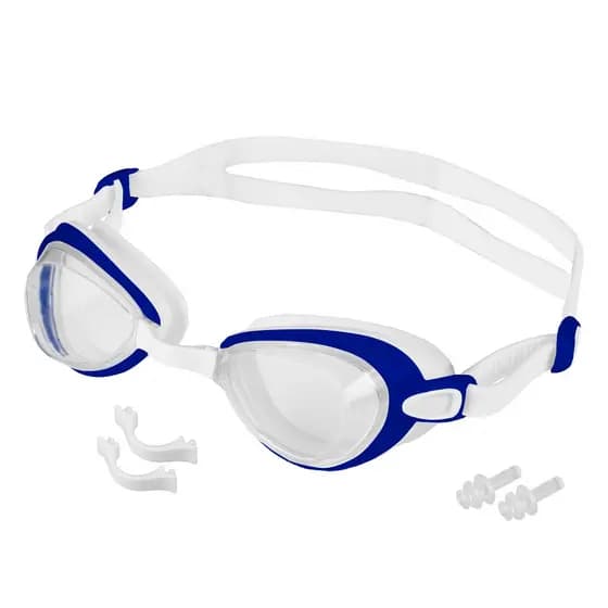 Oculos de Natação Poker Huron Ultra Azul/Preto Junior/Adulto Ajustável
