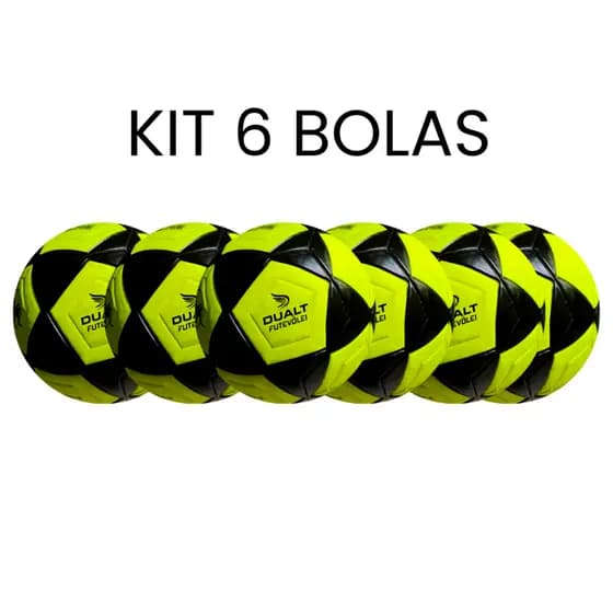 Kit 6 Futevolei/Altinha Dualt Elite Amarela PU