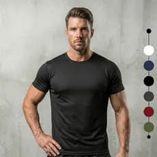 Camiseta Dry Fit Masculina Basica - Casual Treino Esportes Academia Corrida Exercícios Promoção