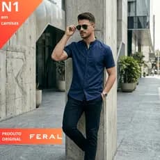 Camisa Social Masculina Gola Padre Manga Curta Leve Secagem Rápida