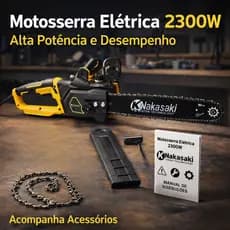 Motosserra Elétrica 2300W Eletrosserra Potente Nakasaki Sabre 16" Pol