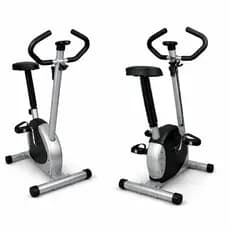 Bicicleta Ergométrica Vertical com Banco Ajustável, Painel Digital e Regulagem de Intensidade