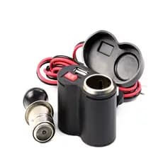 Carregador de Celular para Moto AL-28CH com Porta USB, Interruptor e Saída Auxiliar 12-24V - Oriente