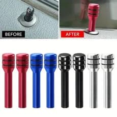 4 Pc Universal Alumínio Interior Botão Fechadura Da Porta Pinos Para Carro Acessórios Do Caminhão Maçaneta
